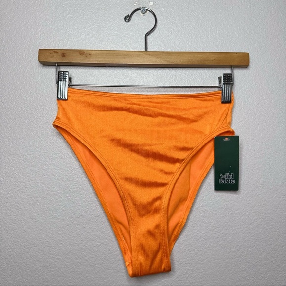 New Wild Fable Orange High-Waisted Bikini Bottom XS - Picture 5 of 10